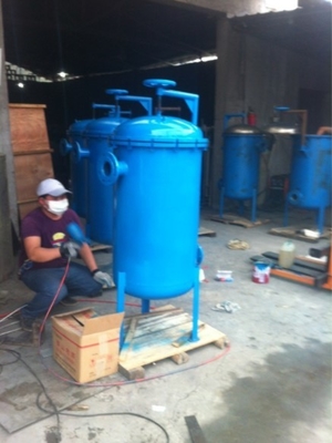 Cs Bag Filter For Sludge Dewatering Boiler Rubber Lined PTFE Lined Acid Alkali Resistant