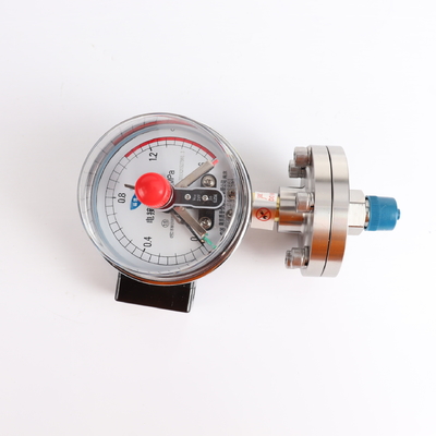 Filter Press Induction Switch Electric Contact Pressure Gauge 40MPA Precision 1.6 Grade 24VDC