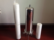 Single stainless cartridge filter housing 0.1 micron 0.2 micron 0.45 micron Water Purify