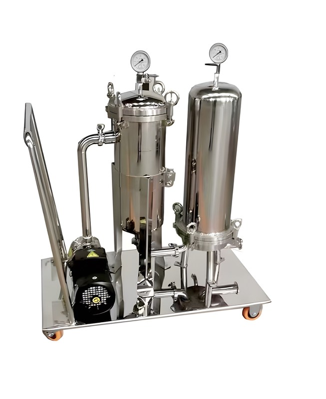 Round Stainless Steel Multi Cartridge Filter Housing Tandem